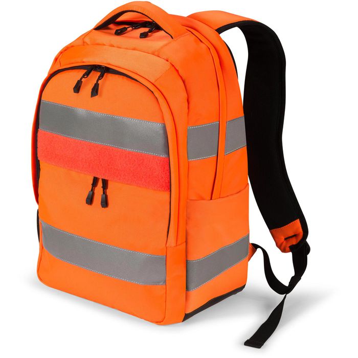 Dicota Rucksack Hi-Vis, orange, Laptopfach, recyceltes PET, 25L, 45,5cm –  Böttcher AG