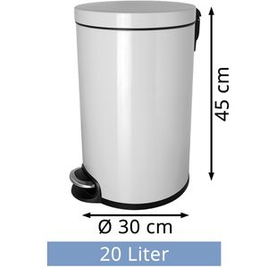 Produktbild für Mülleimer Helit H2403605, the silent, weiß