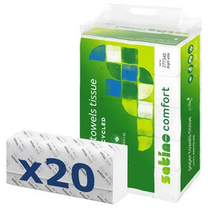 Papierhandtücher Satino HiCycle 278540, PT2, 2-lagig