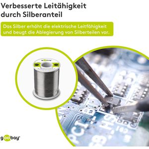 Produktbild für Lötzinn Goobay 40846, mit Flussmittel, bleifrei