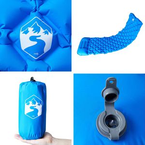Produktbild für Isomatte vidaXL 4007110, blau, aufblasbar
