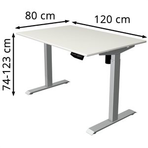 Produktbild für Schreibtisch Kerkmann Move 1, weiß / silber