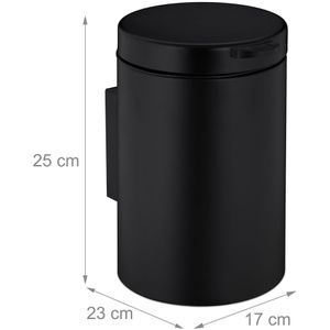 Produktbild für Mülleimer Relaxdays 10038562, schwarz