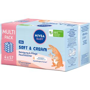 Produktbild für Feuchttücher Nivea Baby Soft &amp; Cream, 228 Tücher