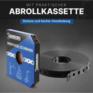 Produktbild für Lochband Garsiduro MLB-PVC-12mm, kunststoffummantelt