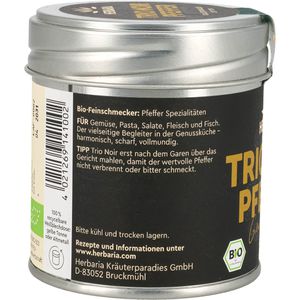 Produktbild für Pfeffer Herbaria Trio Noir, ganze Körner, schwarz, BIO