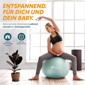Produktbild für Gymnastikball Tresko Anti-Burst, mit Luftpumpe