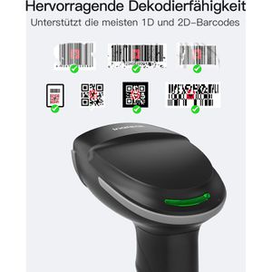 Produktbild für Barcode-Scanner Inateck Hyper 260_black, kabellos