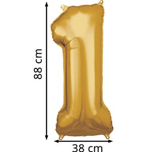 Produktbild für Luftballons Amscan 9906266, Riesenzahl 1, gold