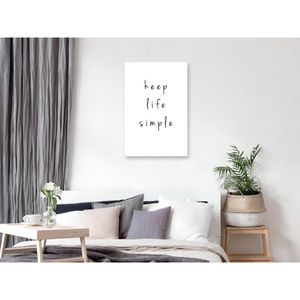 Produktbild für Wandbild Artgeist Keep life simple