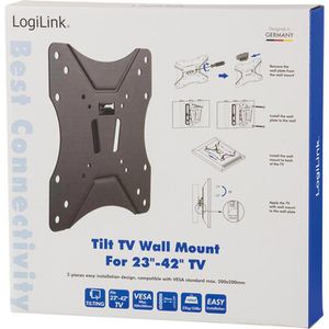 Produktbild für TV-Wandhalterung LogiLink BP0005, schwarz