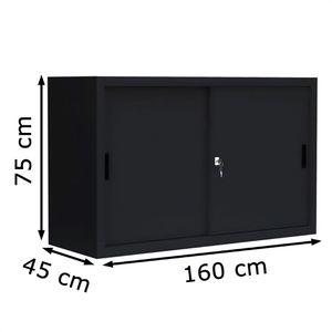 Produktbild für Schiebetürenschrank Lüllmann 550139, abschließbar
