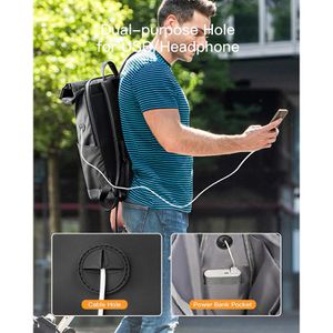 Produktbild für Laptop-Rucksack Inateck BP01003, Roll-Top, schwarz