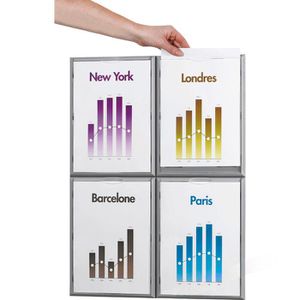Produktbild für Prospekthalter Paperflow 4066x4.35 Info, silber