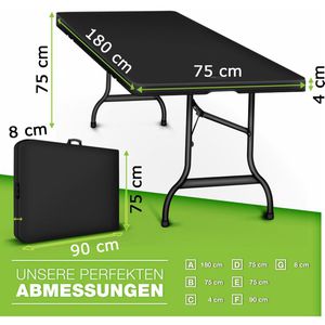 Produktbild für Klapptisch tillvex TVGTTS03, aus Kunststoff