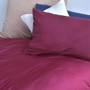 Produktbild für Kissenbezug NatureMark Jersey, bordeaux rot