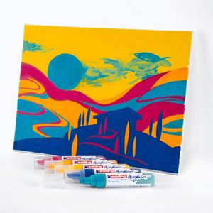 Produktbild für Acrylstifte Edding 5000 Acrylic abstrakt, breit