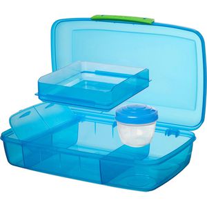 Sistema Lunchbox Bento Lunch farbig 5 Kunststoff, Böttcher AG – sortiert, Box 1,76 l Fächern, 41671, mit