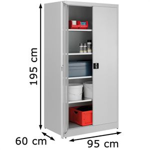 Produktbild für Werkzeugschrank Mauser MKST6/19STG, aus Metall, lichtgrau