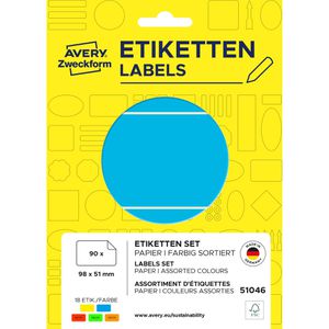 Produktbild für Vielzwecketiketten Zweckform 51046, 5 Farben