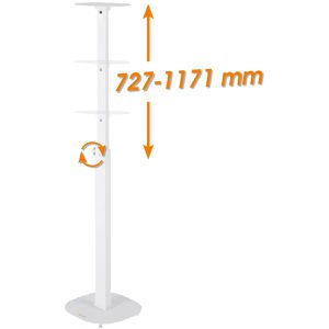 Produktbild für Lautsprecherständer myWall HS23WL, weiß, aus Metall, 2 Stück