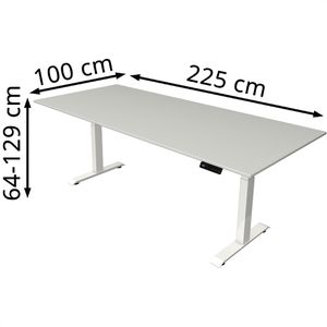 Produktbild für Schreibtisch Kerkmann Move 4, lichtgrau / weiß