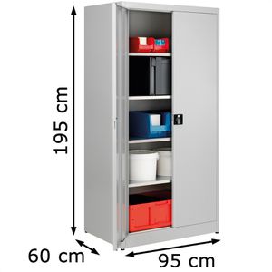Produktbild für Werkzeugschrank Mauser MKSTS6/19STG, aus Metall, lichtgrau