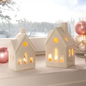 Produktbild für Weihnachtsdeko Frank-Flechtwaren 225437, Winterhaus, 2 Stück