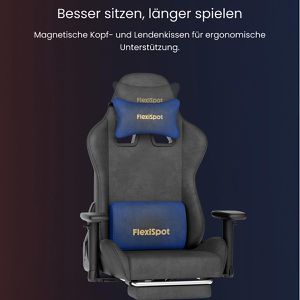 Produktbild für Gaming-Stuhl FlexiSpot R1, mit Fußstütze