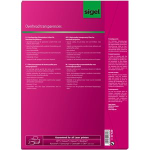 Produktbild für Kopierfolien Sigel LF 620, A4, klar