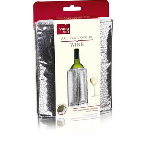 Vacu-Vin Flaschenkühler 38803606 Weinkühler Silber, Flexible Kühlmanschette,  Aktivkühler, 0,75 - 1,0 l – Böttcher AG