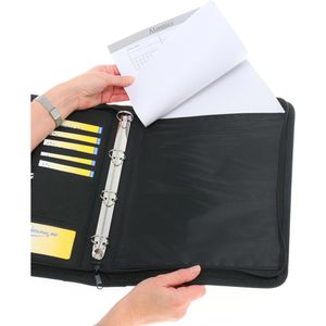 Produktbild für Schreibmappe Alassio 30070, Rondo, schwarz, Kunstleder