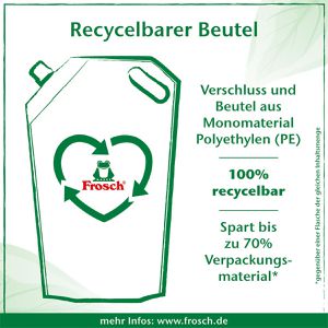 Produktbild für Weichspüler Frosch Baumwollblüten Bio-Qualität, vegan