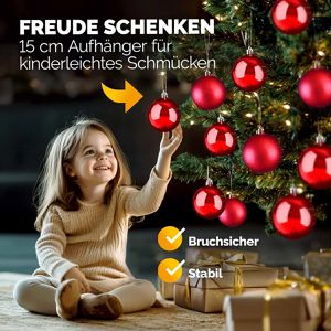 Produktbild für Weihnachtskugeln Deuba 102106, rot