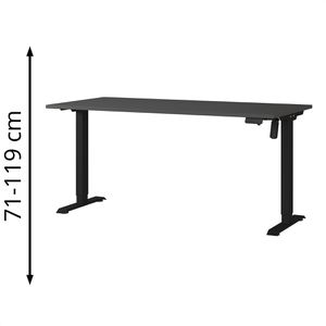 Schreibtisch Germania Profi 3.0, 8024-547, graphit / schwarz