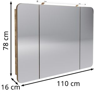 Produktbild für Spiegelschrank Fackelmann Milano 84282, asteiche
