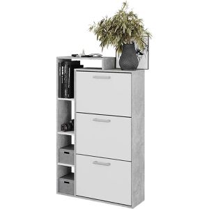 Produktbild für Schuhschrank Vicco Orlando, beton grau / weiß