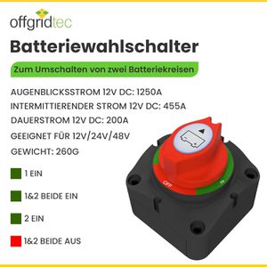 Produktbild für Batterietrennschalter Offgridtec 200 A, 12 - 48 V