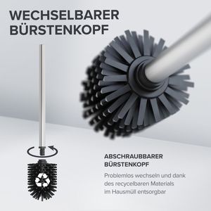 Produktbild für WC-Bürste ovimar Ersatzbürste Vesborg, silber