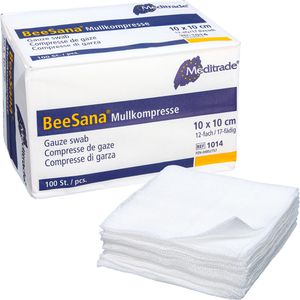 Mullkompressen Meditrade BeeSana, aus Baumwolle, unsteril