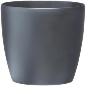 Produktbild für Übertopf elho Brussels Rund, anthrazit, Ø 47 x 44 cm