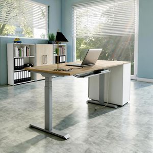 Produktbild für Schreibtisch Kerkmann Move 1 stable, asteiche / silber