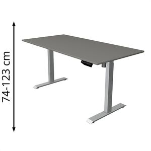 Schreibtisch Kerkmann Move 1, graphit / silber