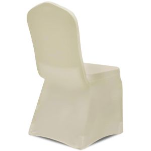 Produktbild für Stuhlhusse vidaXL 241199, elastisch, creme