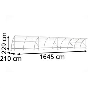 Produktbild für Fahrradunterstand WSM Bamberg B 1/16, silber, aus Metall