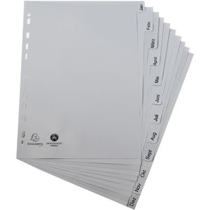 Produktbild für Register Exacompta 1812B, A4, Jan.-Dez.
