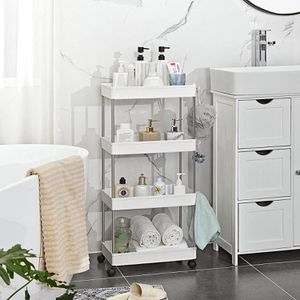 Produktbild für Nischenregal Songmics KSC10WT, weiß, mit Rollen