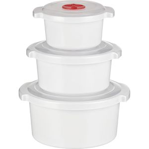 Mikrowellengeschirr Kigima Koch-Topf, weiß, aus Kunststoff