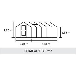 Produktbild für Gewächshaus Juliana Compact, 8,2 m² Fläche