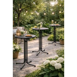 Produktbild für Stehtisch Böttcher-AG Premium anthrazit, Ø 70 cm, 90° klappbar